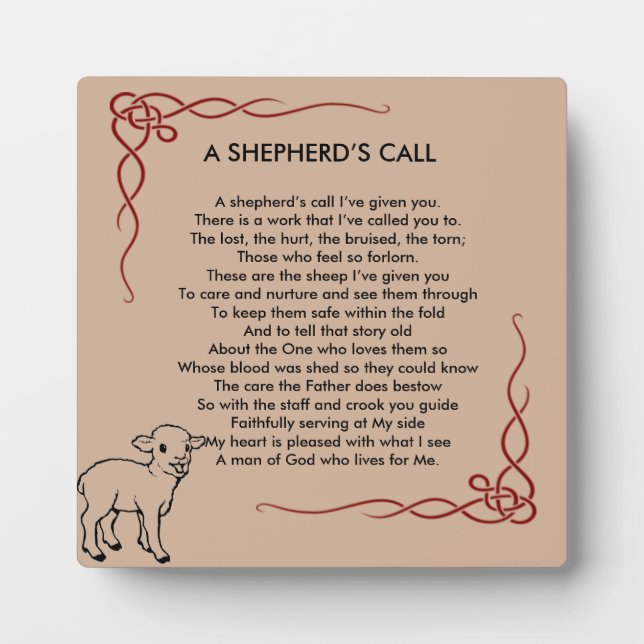 Photo Plaque d'appréciation du pasteur (Devant)