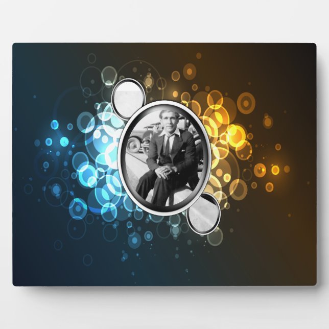 Photo Plaque d'art Abstraite encadrée Bokeh 3 (Devant)