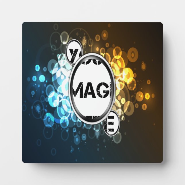 Photo Plaque d'art Abstraite encadrée Bokeh 3 (Devant)