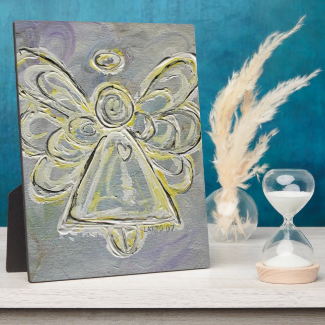 Photo Plaque d'art avec peinture de l'ange de lumière bl (Côté)