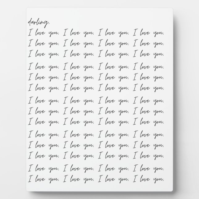 Photo Plaque d'art Darling I Love You (Devant)