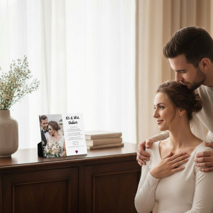 Photo Plaque d'art de chanson de voeux de mariage person