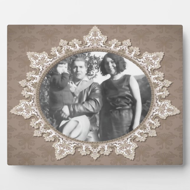 Photo Plaque d'art en dentelle Vintage ronde (Devant)
