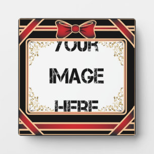 Photo Plaque d'art en ruban rouge