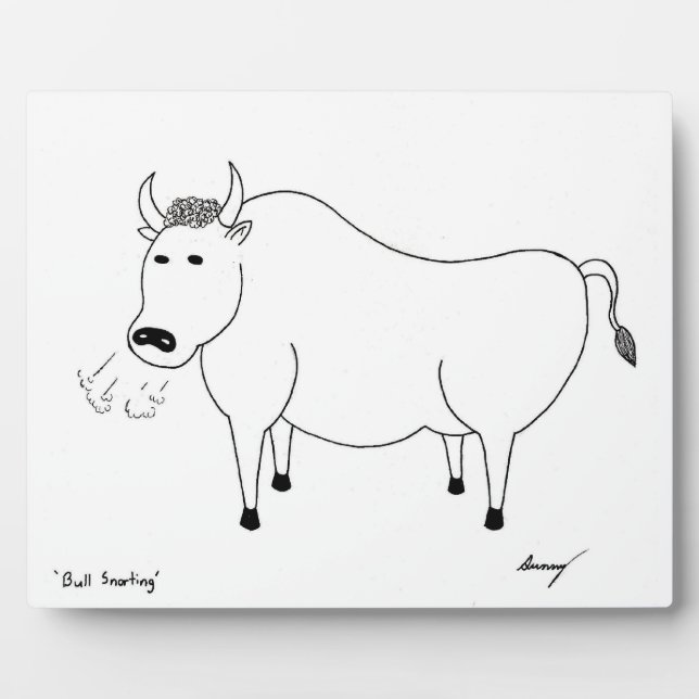 Photo Plaque d'art populaire Bull (Devant)