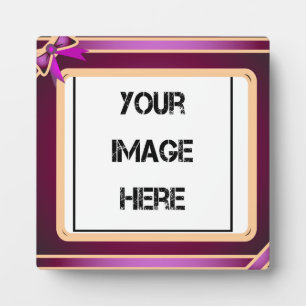 Photo Plaque d'art violet au ruban