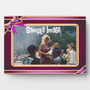 Photo Plaque d'art violet au ruban
