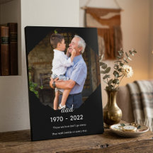 Plaque de bureau à mémoire de papa avec chevalet