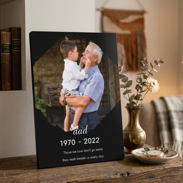Photo Plaque de bureau à mémoire de papa avec chevalet (Créateur téléchargé)