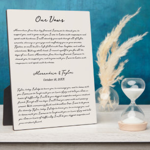 Photo Plaque de bureau avec texte de voeux de mariage pe