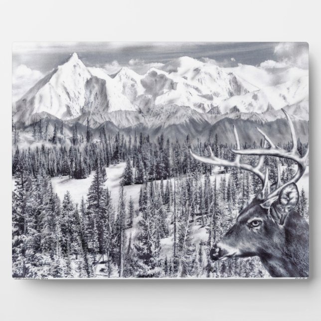 Photo Plaque de cerfs (Devant)