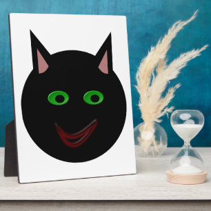 Photo Plaque de chat noir d'Halloween