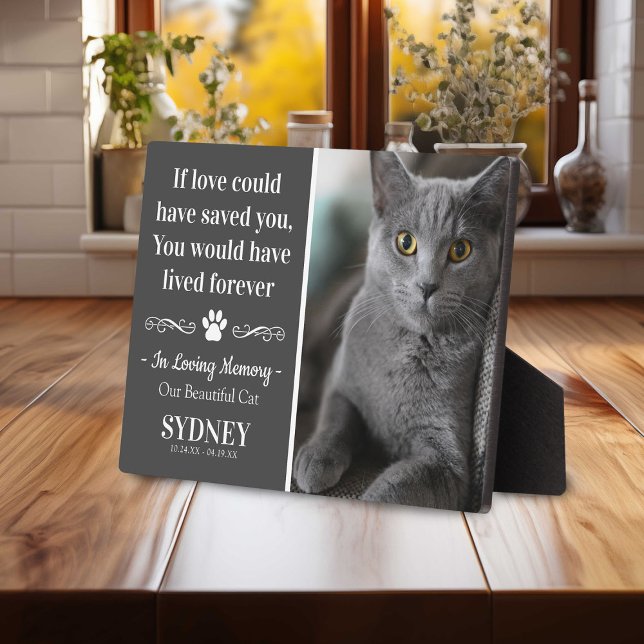 Photo Plaque de décoration moderne en mémoire d'un chat  (Créateur téléchargé)
