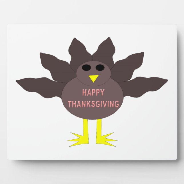 Photo Plaque de dinde plumée de Thanksgiving (Devant)