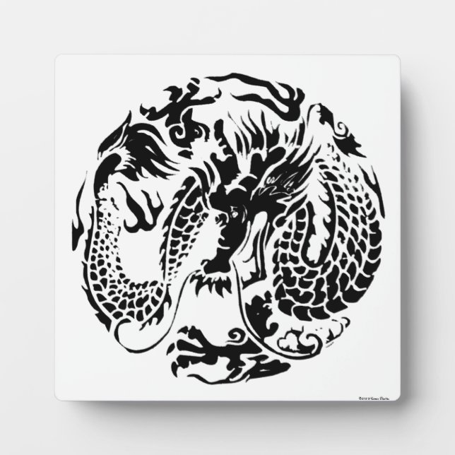 Photo Plaque de dragon noir (Devant)