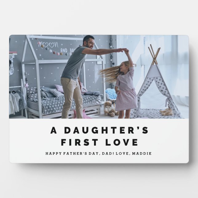 Photo Plaque de Fête des pères d'Amour Première Fille (Devant)