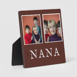 Photo Plaque de grand-mère personnalisée Rustique à 2 ph