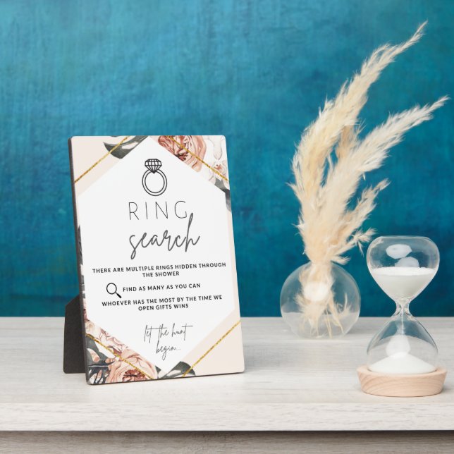 Photo Plaque de jeu de chasse aux alliances pour Baby Sh (Côté)