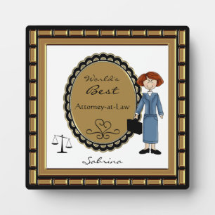 Photo Plaque de la meilleure avocate du monde