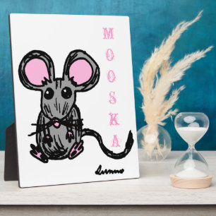 Photo Plaque de la souris Cute Mooska