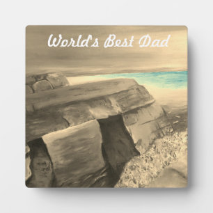 Photo Plaque de la table du meilleur papa du monde avec