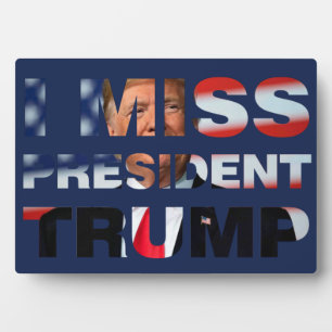 Photo Plaque de la tabletop Président Trump avec de l'Ea