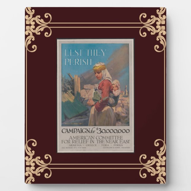 Photo Plaque de l'affiche 'Lest They Perish' (Devant)