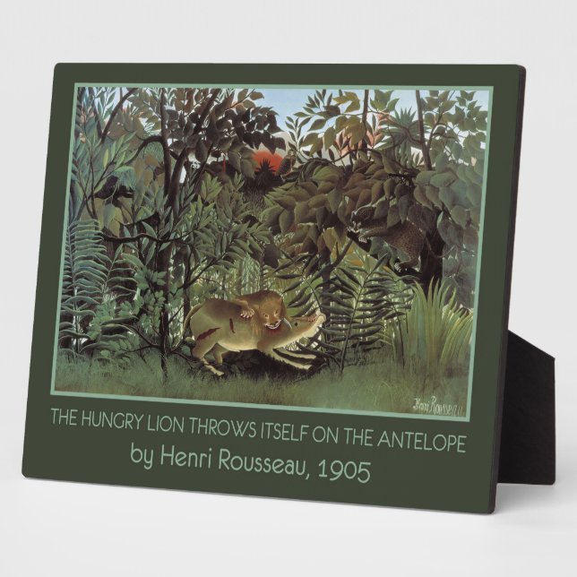 Photo Plaque de lion affamé de Rousseau (Côté)