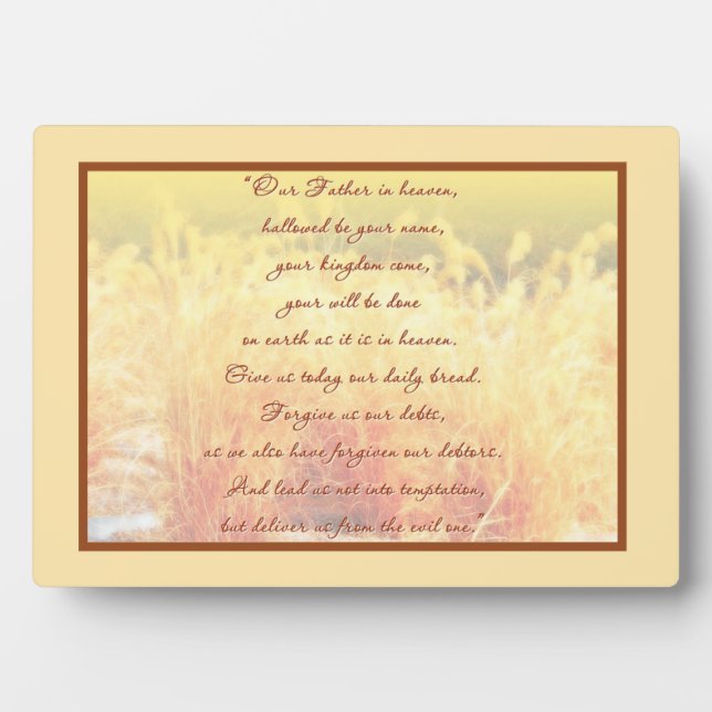 Photo Plaque de l'oraison dominicale (Devant)