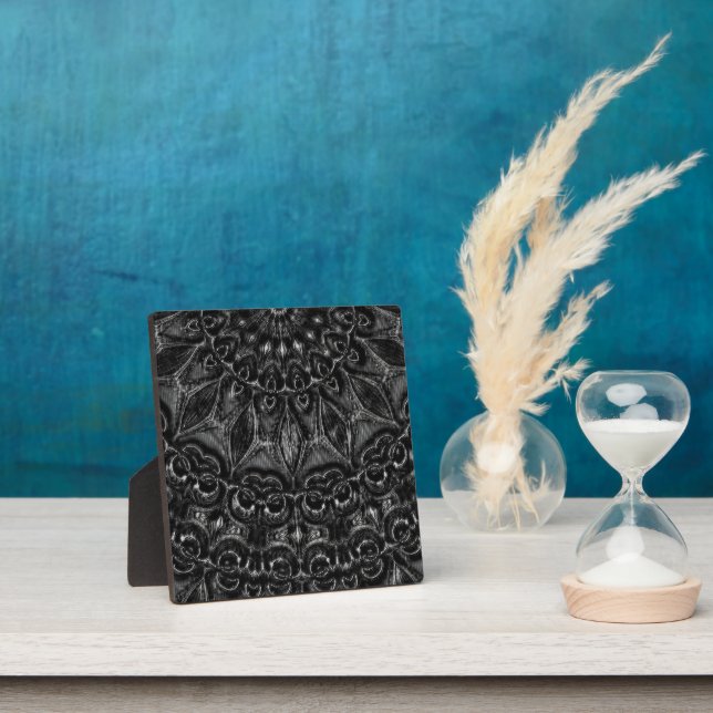 Photo Plaque de Mandala au charbon de bois (Insitu)