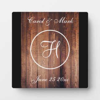 Photo Plaque de Mariage Rustique Woodlook avec Easel