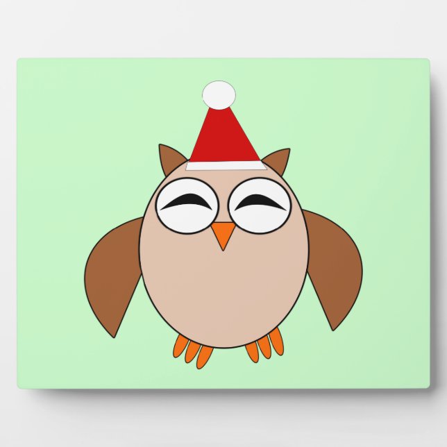 Photo Plaque de Noël chouette mignonne (Devant)