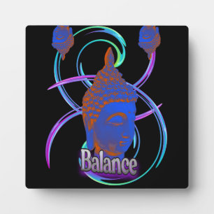 Photo Plaque de plateau Bouddha Swirl Balance avec Easel