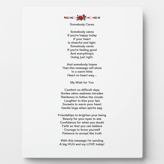 Photo Plaque de poème (Devant)