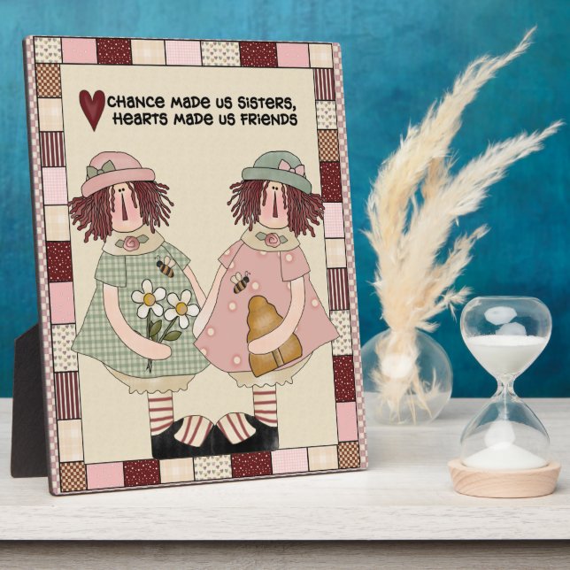 Photo Plaque de poème de sœurs (Côté)