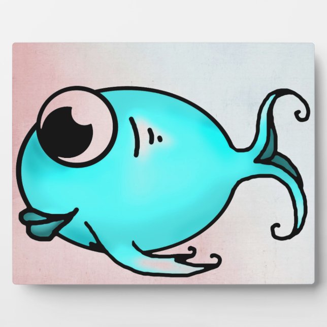 Photo Plaque de poisson bleue (Devant)