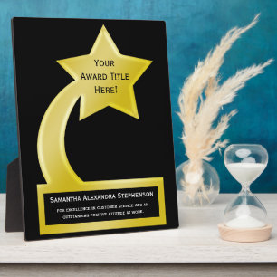 Photo Plaque de récompense personnalisée, Gold Star