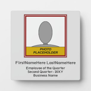 Photo Plaque de reconnaissance du personnel de base enco