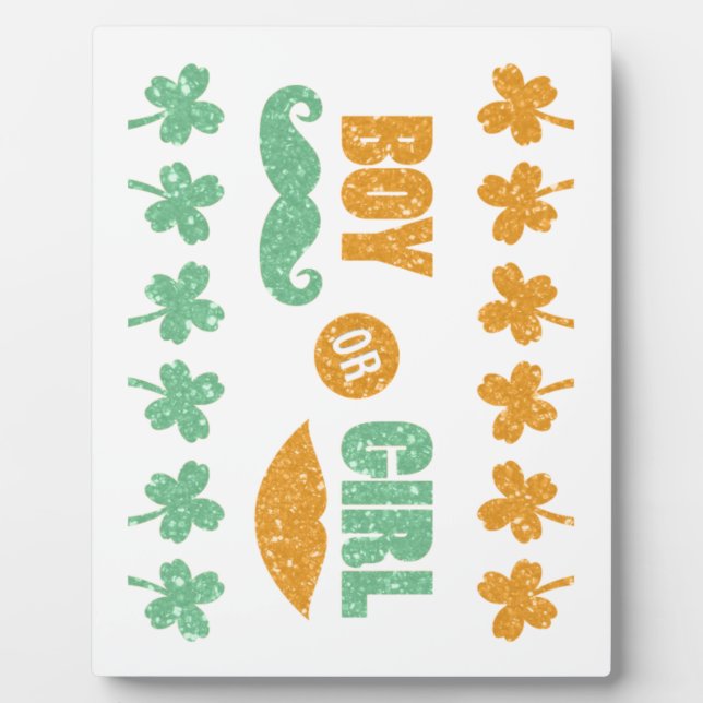 Photo Plaque de révélation de genre de la Saint Patrick (Devant)