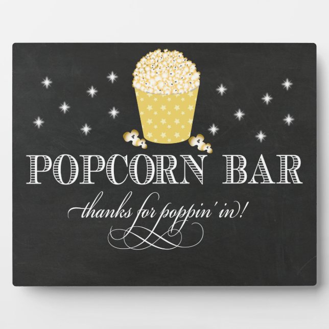 Photo Plaque de signalisation de la barre Popcorn (Devant)