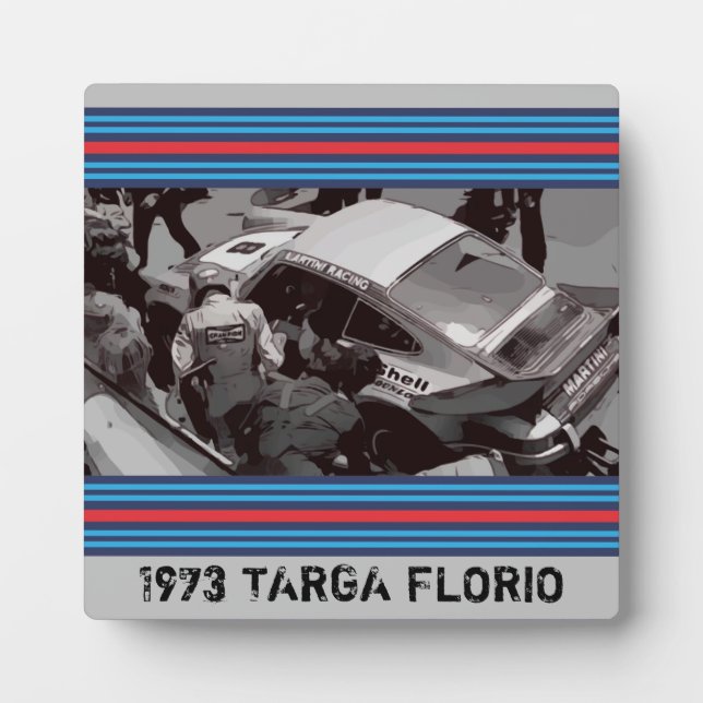 Photo Plaque de table 1973 RACING avec chevalet (Devant)