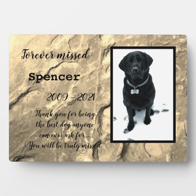 Photo Plaque de table à jamais regrettée avec chevalet (Devant)