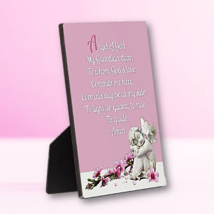 Photo Plaque de table Angel Gardien pour enfant avec de
