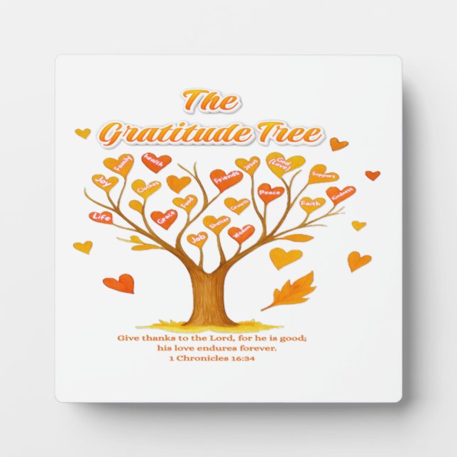Photo Plaque de table 'Arbre de la Gratitude' avec de l' (Devant)