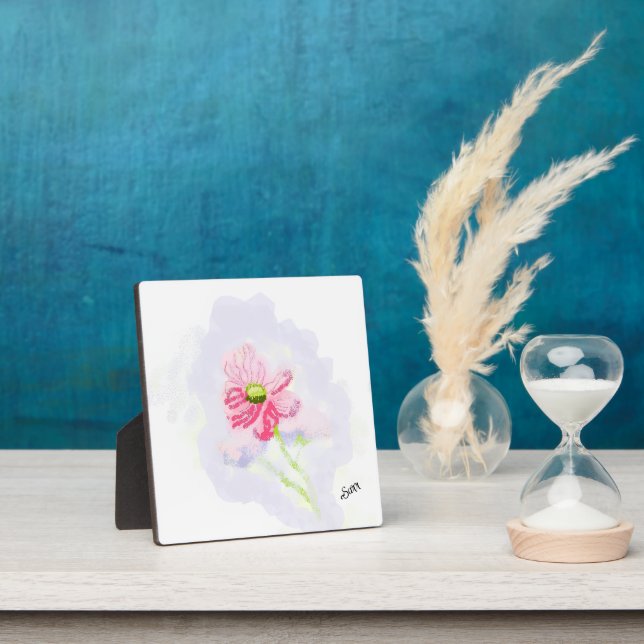 Photo Plaque de table avec chevalet : Iris en fleurs. (Insitu)