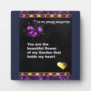 Photo Plaque de table, cadeau à ma petite fille sur