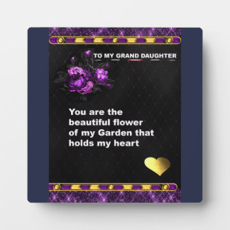 Photo Plaque de table, cadeau à ma petite fille sur