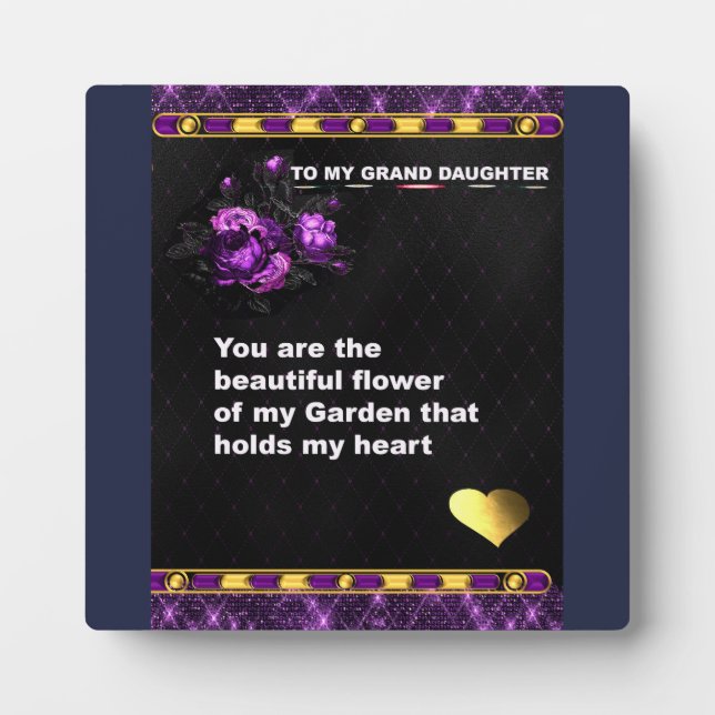 Photo Plaque de table, cadeau à ma petite fille sur (Devant)