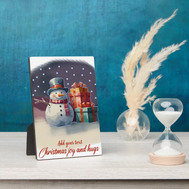 Photo Plaque de table de Noël avec chevalet (Côté)