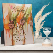 Plaque de table "famille" avec de l'Easel